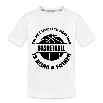 Basketball Basketball Père Amateur de basketball - T-shirt bio Premium Enfant - blanc - Devant