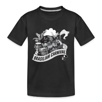 Brazil - Kids' Premium Organic T-Shirt - black - Front