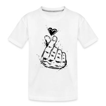 K-Pop - Kinder Premium Bio T-Shirt - Weiß - Vorne