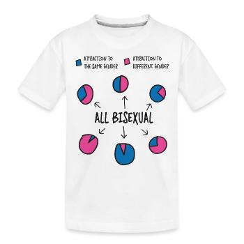 Bisexual Bi Pride Flag Pie Chart - Kinder Premium Bio T-Shirt - Weiß - Vorne