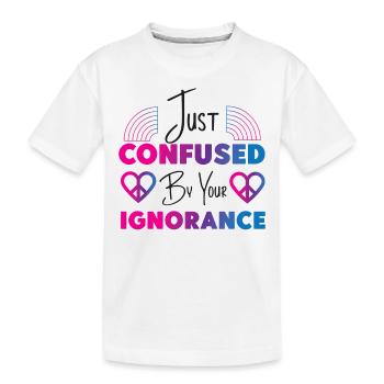 Bisexual Bi Pride Flag Just - Kids' Premium Organic T-Shirt - white - Front