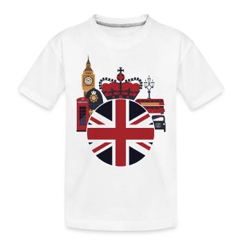 London - Kinder Premium Bio T-Shirt - Weiß - Vorne