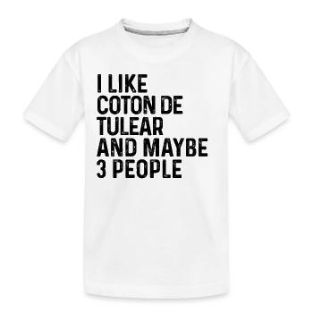J’aime Coton de Tuléar et peut-être 3 personnes chien - T-shirt bio Premium Enfant - blanc - Devant