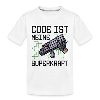 Code Ist Meine Superkraft Software Entwickler Code - Kinder Premium Bio T-Shirt - Weiß - Vorne