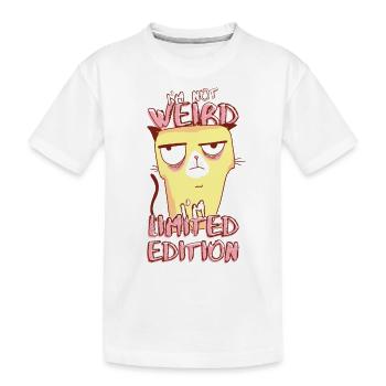 Annoyed Cartoon Cat - Édition limitée - Dicton - T-shirt bio Premium Enfant - blanc - Devant