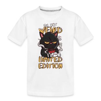 Cartoon Cat avec tasse à café - Édition limitée - T-shirt bio Premium Enfant - blanc - Devant