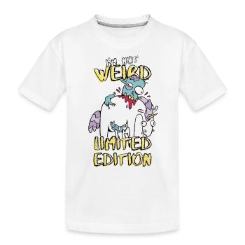 Cartoon Zombie Eats Unicorn - Édition Limitée - T-shirt bio Premium Enfant - blanc - Devant