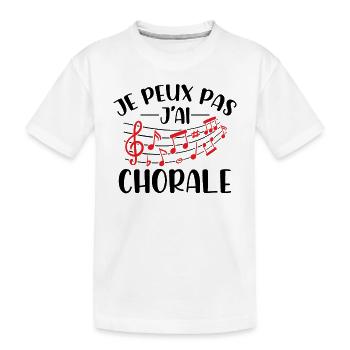 Je Peux Pas J'ai Chorale - T-shirt bio Premium Enfant - blanc - Devant