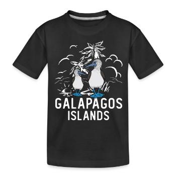 Boobies Seevögel Blau-Fuß-Booby-Vogel - Kinder Premium Bio T-Shirt - Schwarz - Vorne
