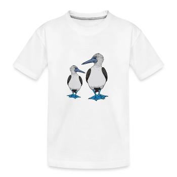 Boobies Seabirds Blue Foot Booby Bird - T-shirt bio Premium Enfant - blanc - Devant