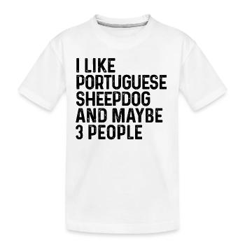J’aime le chien de berger portugais et peut-être le chien de 3 personnes - T-shirt bio Premium Enfant - blanc - Devant