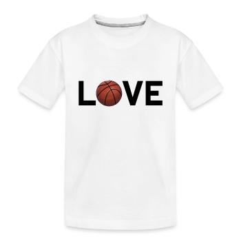 Love Basketball - Kinder Premium Bio T-Shirt - Weiß - Vorne