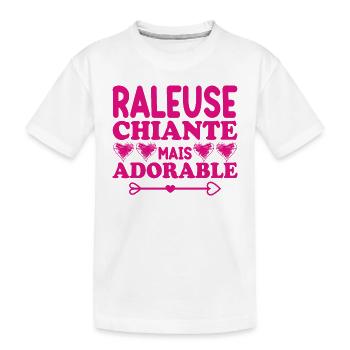 Raleuse Chiante Mais Adorable - T-shirt bio Premium Enfant - blanc - Devant