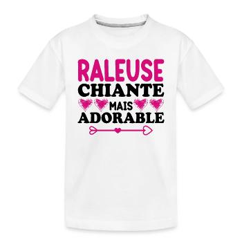 Raleuse Chiante Mais Adorable - T-shirt bio Premium Enfant - blanc - Devant