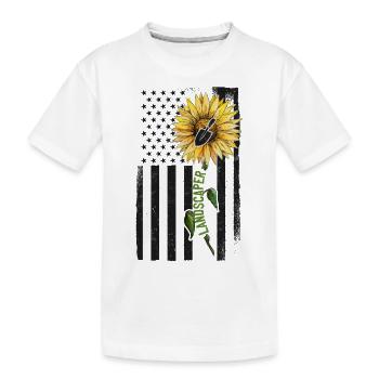 Paysagiste Architecte Paysagiste Usa - T-shirt bio Premium Enfant - blanc - Devant