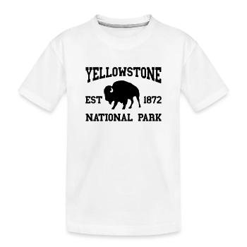 Bison Buffalo Yellowstone National Park - Kids' Premium Organic T-Shirt - white - Front
