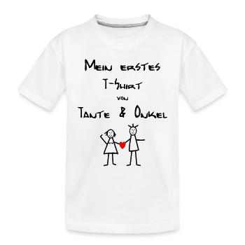 Mein erstes T-Shirt - Kinder Premium Bio T-Shirt - Weiß - Vorne