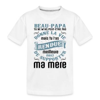 Beau-père Beau Papa Beaupère Beau-papa Amour Bonus - T-shirt bio Premium Enfant - blanc - Devant
