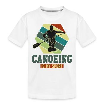 Canoë Canoë De Course Canoë - T-shirt bio Premium Enfant - blanc - Devant