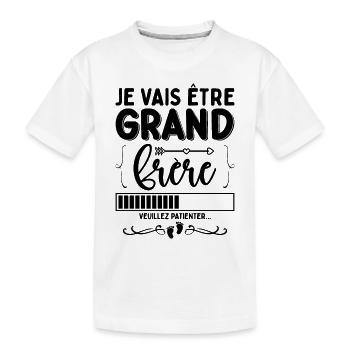 Big Bro Cadeau Futur Grand-frère Annonce Grossesse - T-shirt bio Premium Enfant - blanc - Devant
