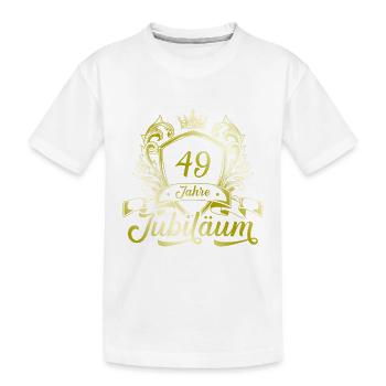 49 Zahl Kranz - Kinder Premium Bio T-Shirt - Weiß - Vorne