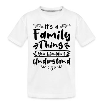 C’est une affaire de famille - T-shirt bio Premium Enfant - blanc - Devant