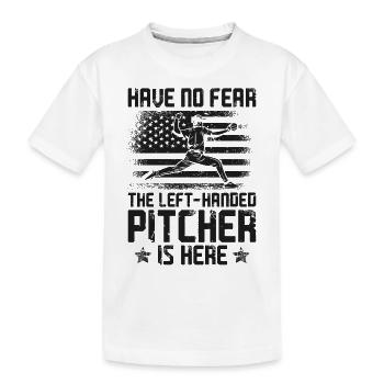 Baseball Fan Pitcher Vintage - Kinder Premium Bio T-Shirt - Weiß - Vorne