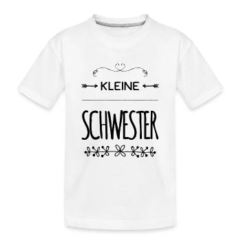 Kleine Schwester - Kinder Premium Bio T-Shirt - Weiß - Vorne