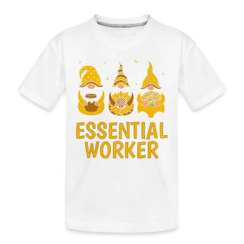 Essential Worker - Kinder Premium Bio T-Shirt - Weiß - Vorne