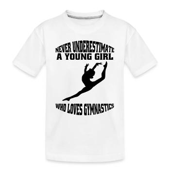 Gymnastics Floor Gymnastics Gymnast Girls Gymnastics - Kids' Premium Organic T-Shirt - white - Front