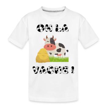 Oh la vache ! - T-shirt bio Premium Enfant - blanc - Devant