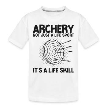 Archery Bow Archer Vintage Target - T-shirt bio Premium Enfant - blanc - Devant