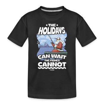 Angler Fisherman Fishing Fishing Fishing Rod Gift - Kids' Premium Organic T-Shirt - black - Front