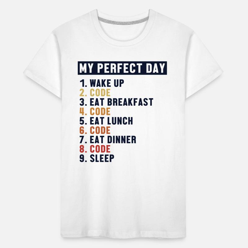 Coding Perfect Day Developer Softwareingenieur Kinder Premium Bio T-Shirt