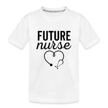 Zukünftige Krankenschwester - Kinder Premium Bio T-Shirt - Weiß - Vorne