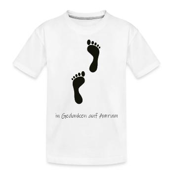 In Gedanken auf Amrum - Kinder Premium Bio T-Shirt - Weiß - Vorne