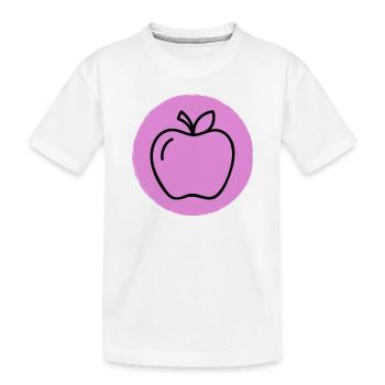 Apple - Kids' Premium Organic T-Shirt - white - Front
