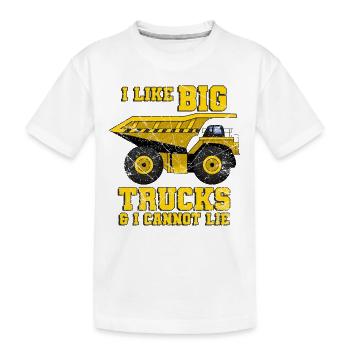 Excavatrice Chantier de construction Ouvrier de la construction Construction Mensonge I Cadeau - T-shirt bio Premium Enfant - blanc - Devant