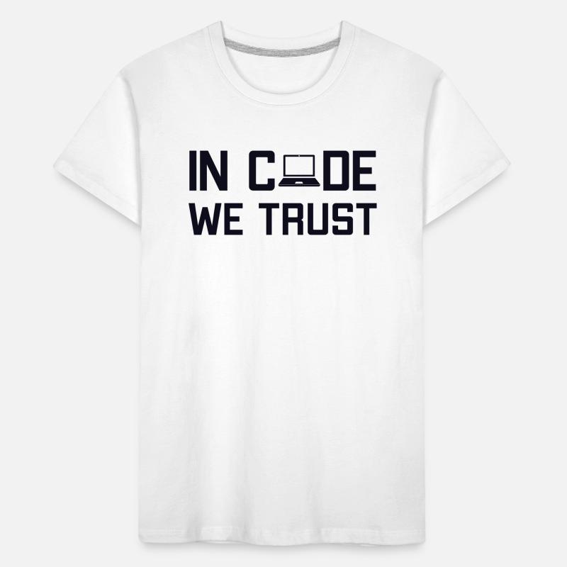 In Code We Trust Full Stack Coder Software Kids' Premium Organic T-Shirt