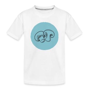Pilze - Kinder Premium Bio T-Shirt - Weiß - Vorne