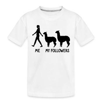 Je veux dire Followers Alpaga Lover Lama Lover - T-shirt bio Premium Enfant - blanc - Devant