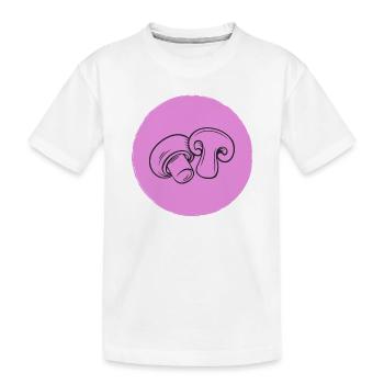 Pilze - Kinder Premium Bio T-Shirt - Weiß - Vorne