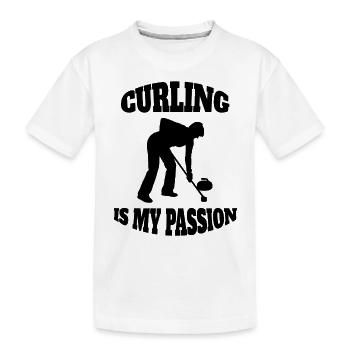 Curling Stone Cadeau Curl Curler Curl Stone - T-shirt bio Premium Enfant - blanc - Devant