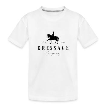 Cheval de dressage - Cheval de dressage Dressage - T-shirt bio Premium Enfant - blanc - Devant