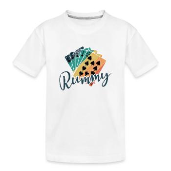 Rummy Hobby Card Game Romme Playing Cards - Kids' Premium Organic T-Shirt - white - Front