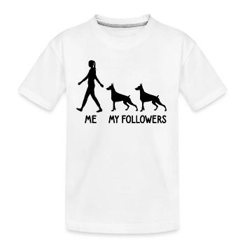 Je veux dire Followers Doberman Dog Dog Breeder - T-shirt bio Premium Enfant - blanc - Devant
