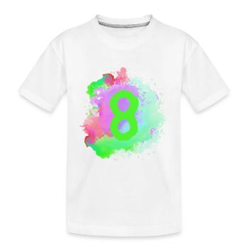 8 Nombre d’objets blob - T-shirt bio Premium Enfant - blanc - Devant