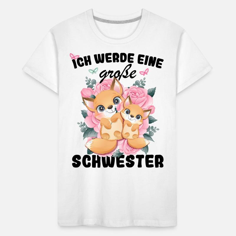 Ich Werde Eine Große Schwester 2025 Kinder Premium Bio T-Shirt