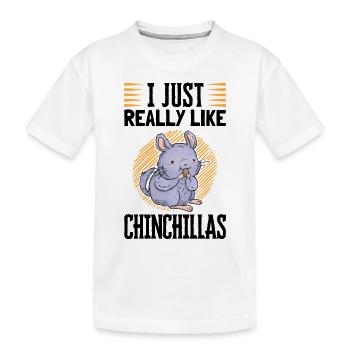 Ich mag Chinchillas Wollmaus Nagetier - Kinder Premium Bio T-Shirt - Weiß - Vorne