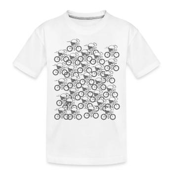 bike bike bike bikes cycling cycling club - Kids' Premium Organic T-Shirt - white - Front